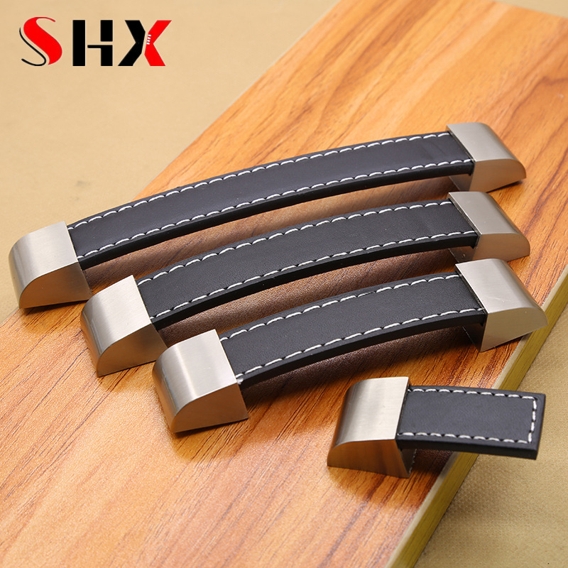 Vintage Furniture Hardware Pulls - Modern High-grade Leather Handle Knobs Pull