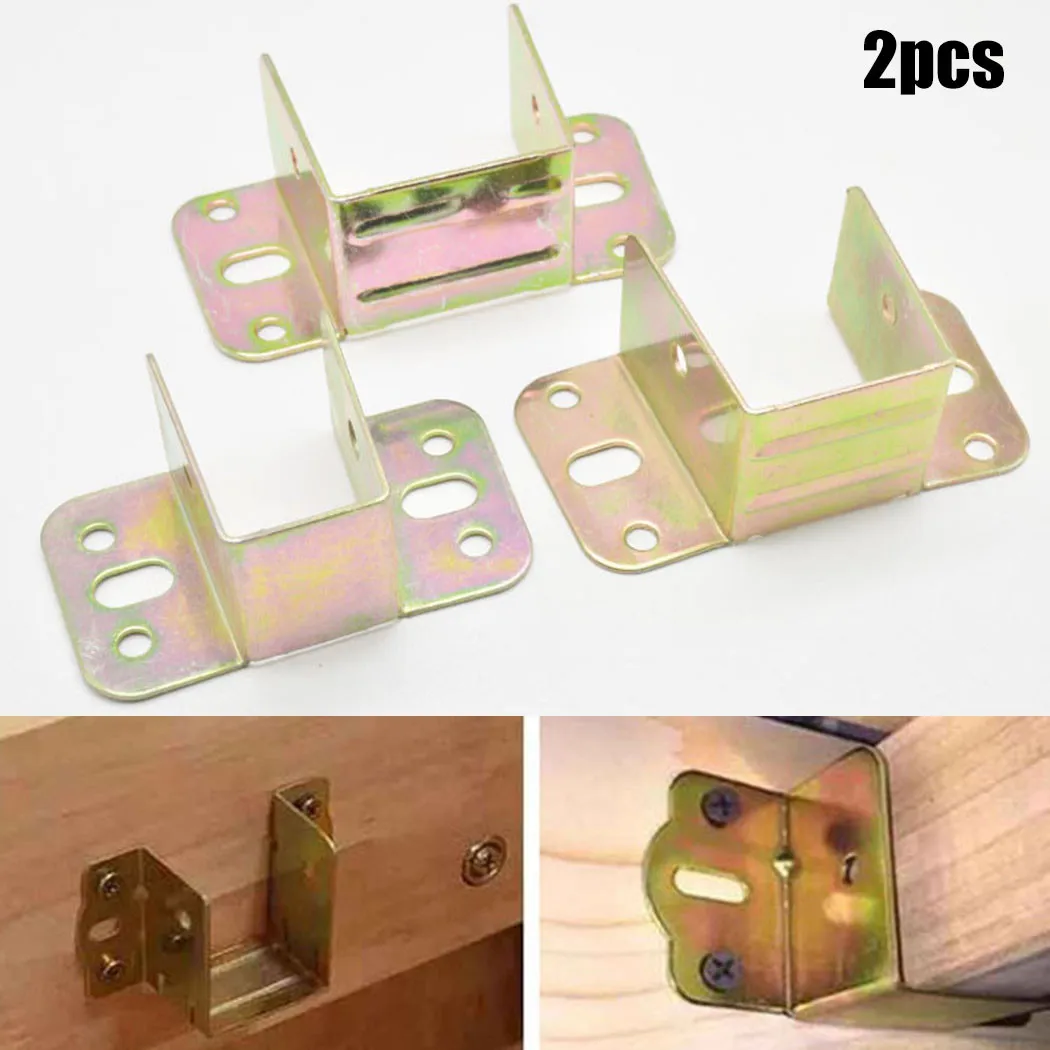 Furniture Hardware Hinges - 2pcs U Shaped Metal Bed Bracket