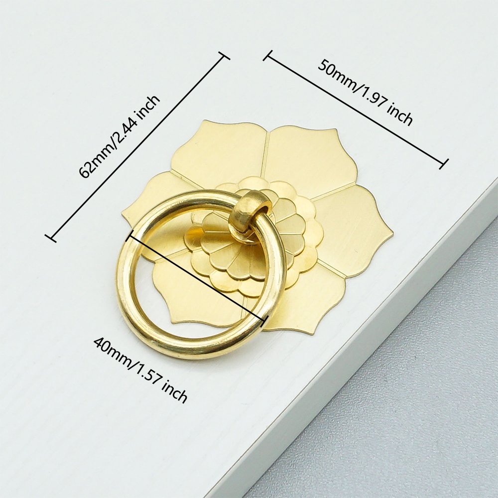 Unique Furniture Hardware Pulls - Floral Brass Cabinet Door Knobs Drop