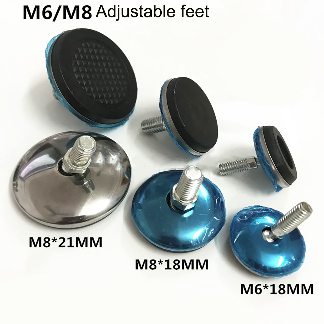 Furniture Hardware Legs - M6 M8 Adjustable Feet Pad Dia