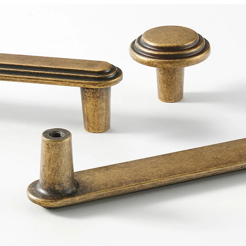 Vintage Furniture Hardware Pulls - Retro Handles Antique Brass Cabinet Pulls