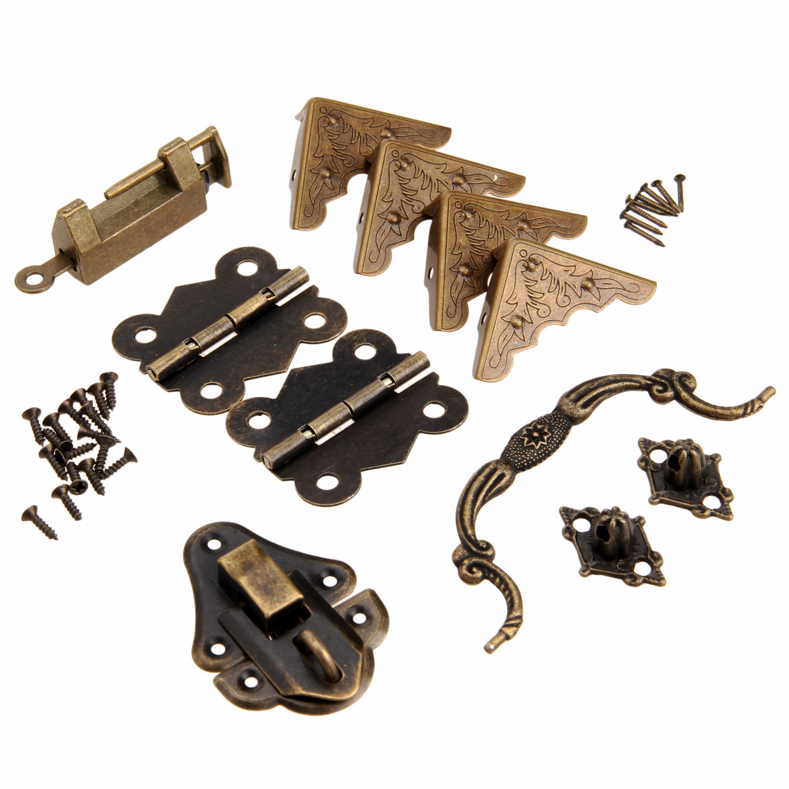 Furniture Hardware Hinges - 9Pcs/set Furniture Fittings Chinese Brass Hardware