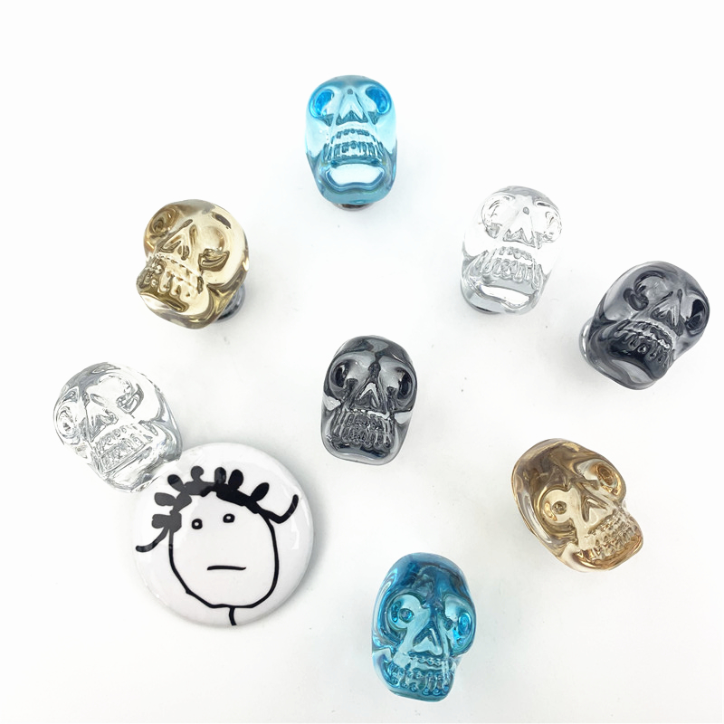 Unique Furniture Hardware Pulls - LCH Clear Crystal Skull Shaped Knob