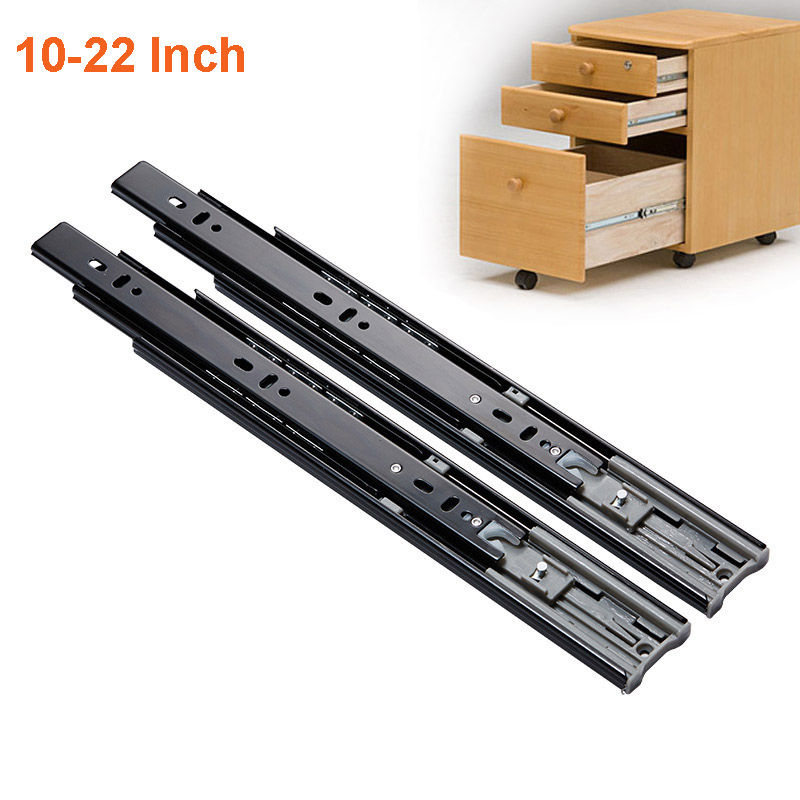 Drawer Slide Pair - 2Pcs Metal Buffer Drawer Slides 8-20