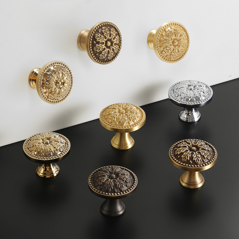 1pcs Satin Brass Cabinet Door  - Vintage Furniture Hardware Pulls review and price