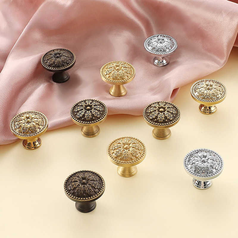 1pcs Satin Brass Cabinet Door  - Vintage Furniture Hardware Pulls review and price