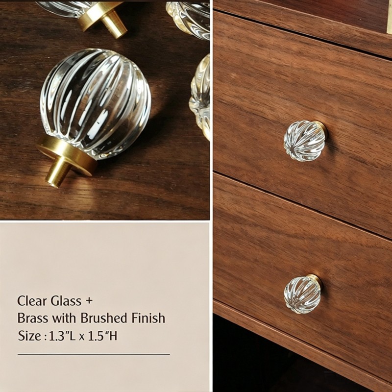 LLCS-Glass Brass Knobs Vintage - Furniture Hardware Paint review and price