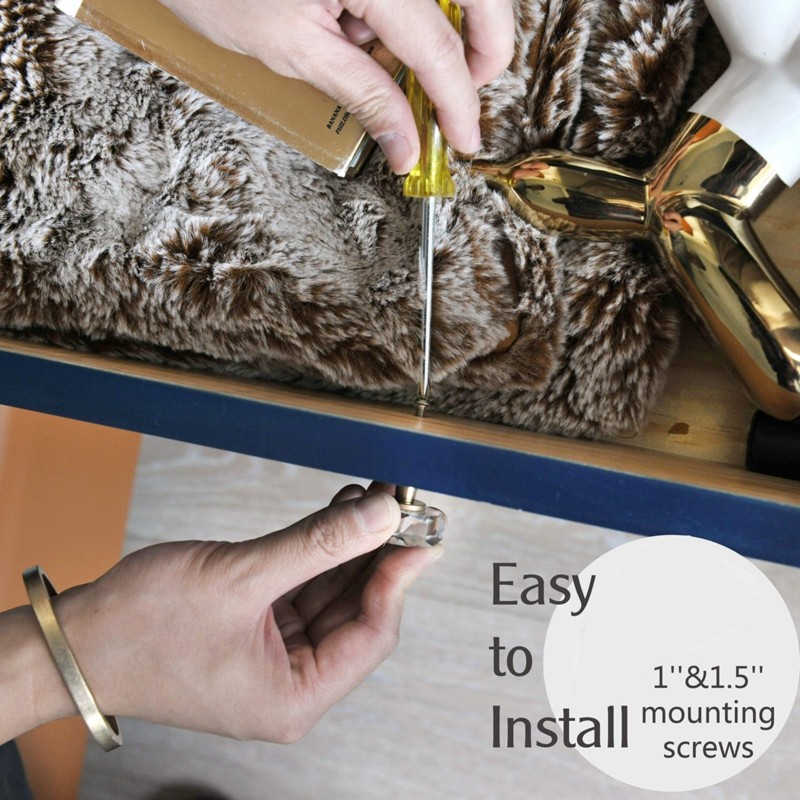 LLCS-Glass Brass Knobs Vintage - Furniture Hardware Paint review and price