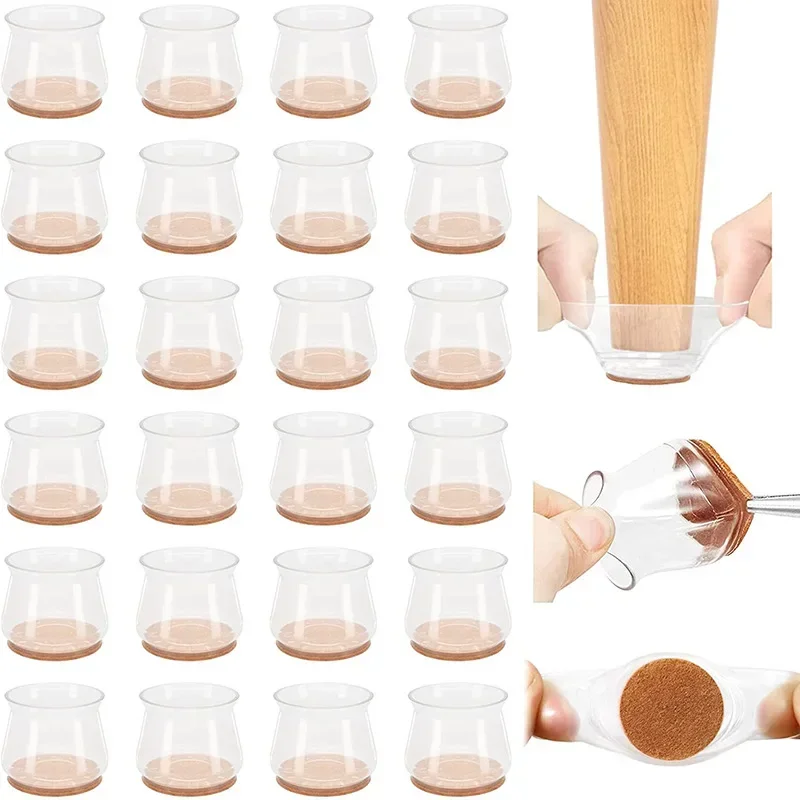 24-36pcs Chair Leg Caps Silico - Furniture Hardware Legs review and price