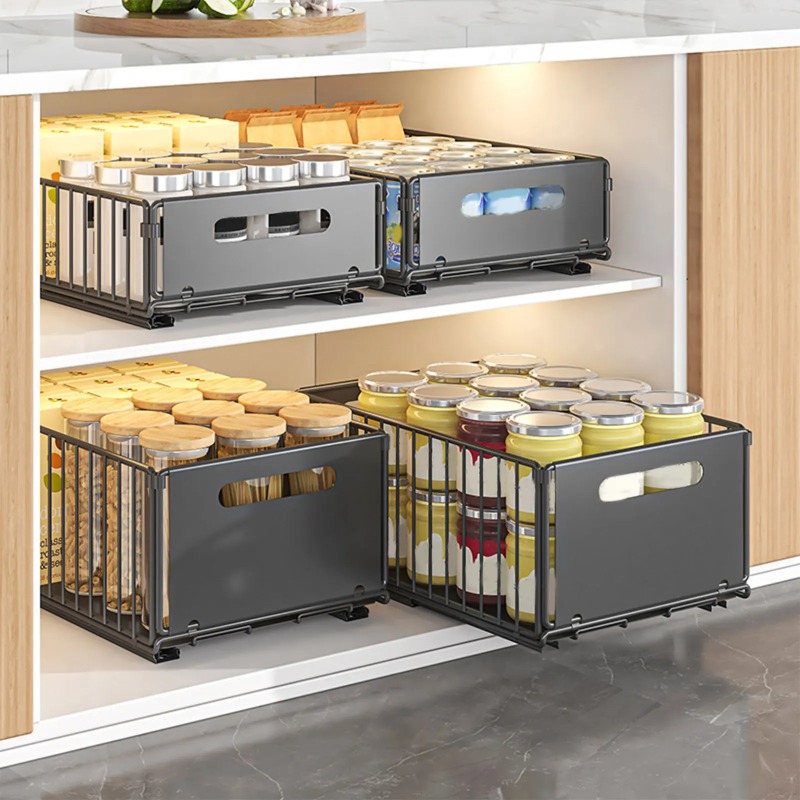 1pcs Kitchen Storage Rack with - Drawer Slide Pair review and price