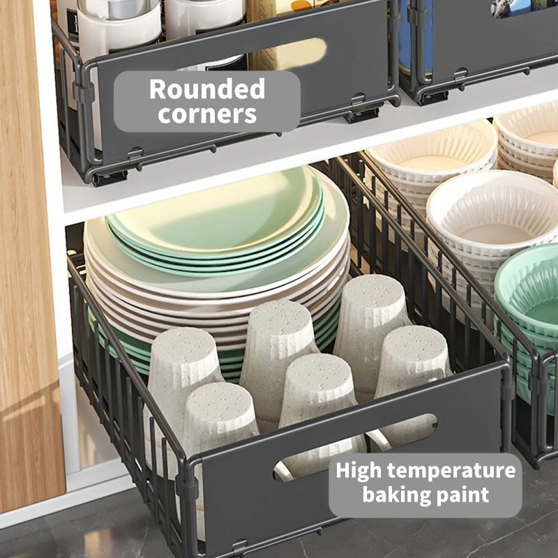 1pcs Kitchen Storage Rack with - Drawer Slide Pair review and price