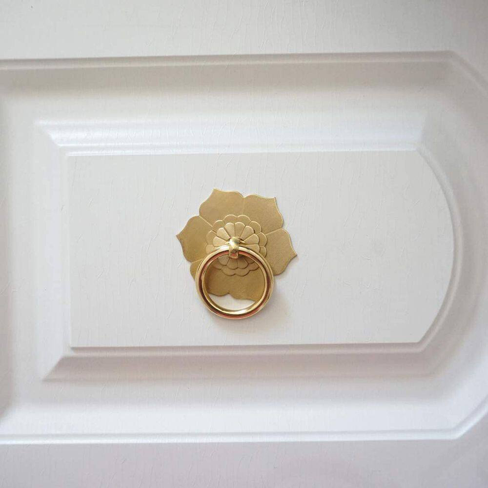 Floral Brass Cabinet Door Knob - Unique Furniture Hardware Pulls review and price