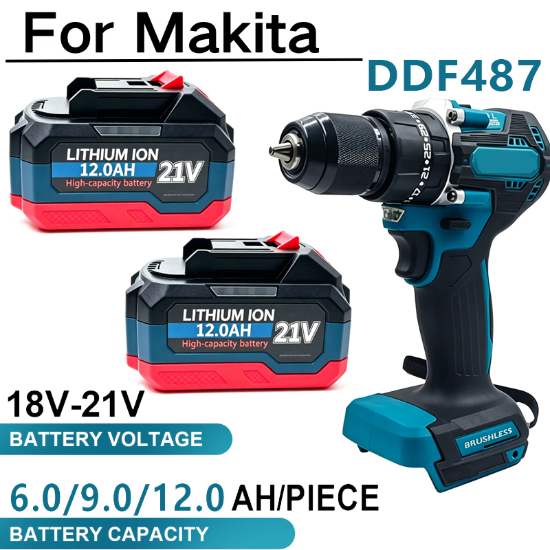 18-21V Battery 12.0Ah Recharge - Makita Drill Ddf484 review and price