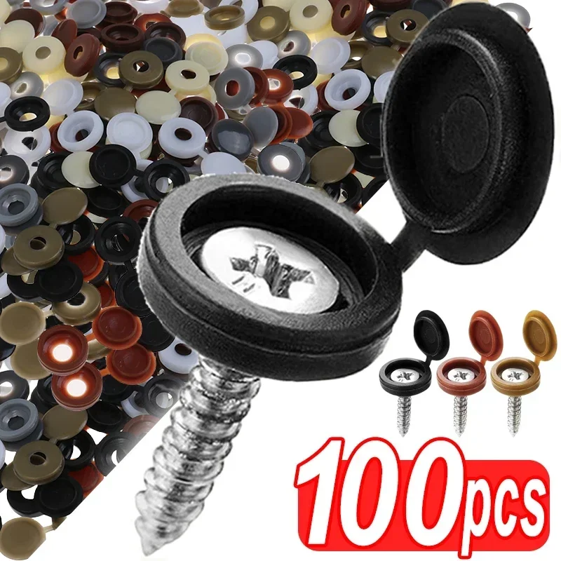 Hinged Plastic Screw Cap Cover - Furniture Hardware Hinges review and price