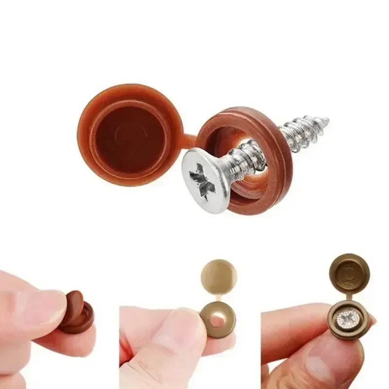 Hinged Plastic Screw Cap Cover - Furniture Hardware Hinges review and price