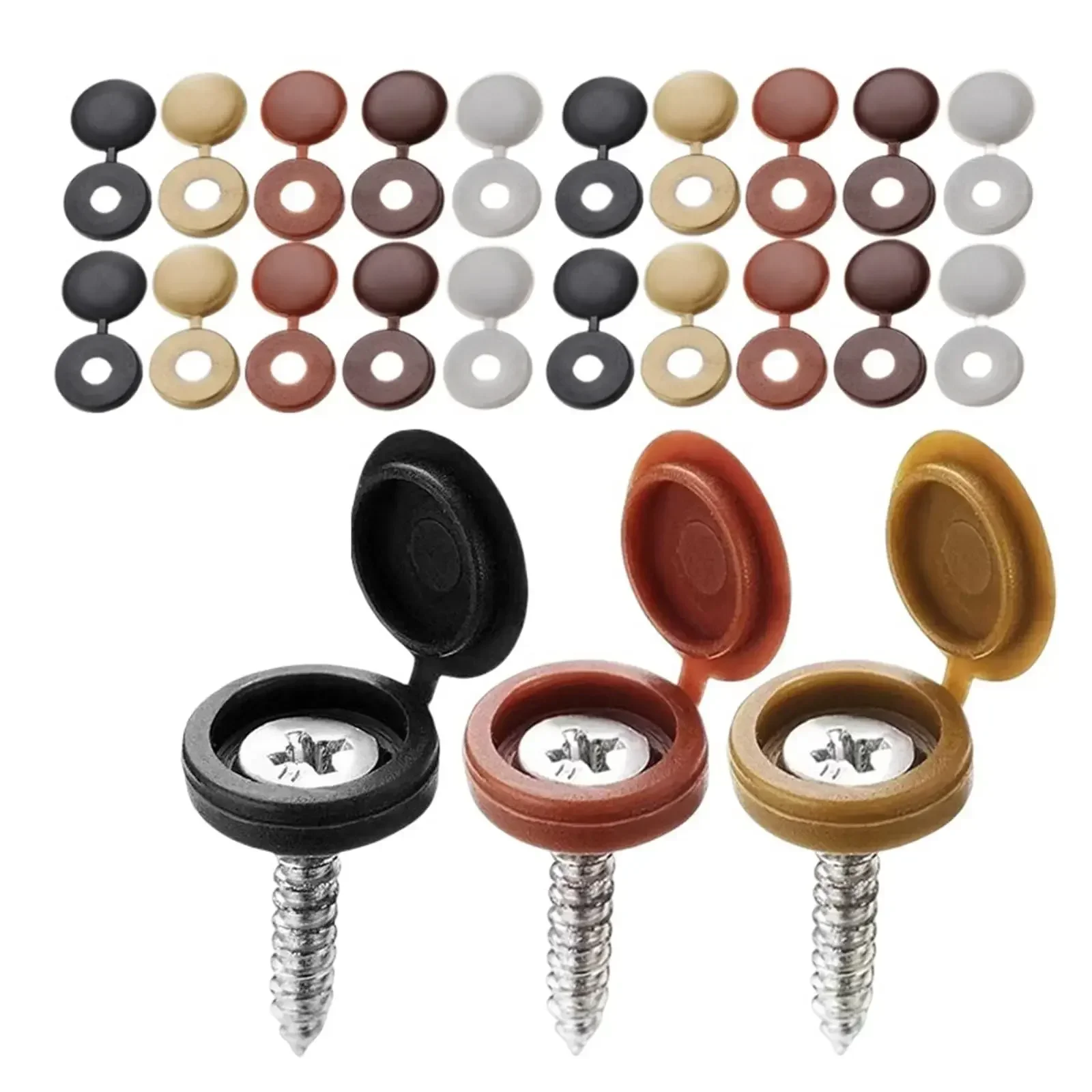 Hinged Plastic Screw Cap Cover - Furniture Hardware Hinges review and price