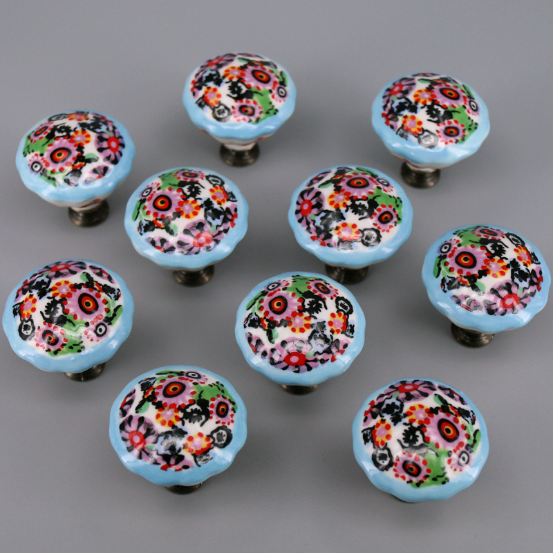 10PCS Colored Ceramic Knobs Un - Unique Furniture Hardware Pulls review and price