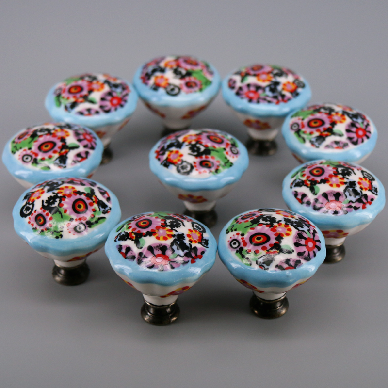 10PCS Colored Ceramic Knobs Un - Unique Furniture Hardware Pulls review and price
