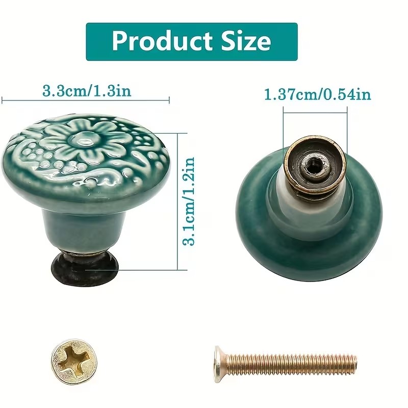 12pcs Ceramic Cabinet Knobs, F - Furniture Hardware Legs review and price