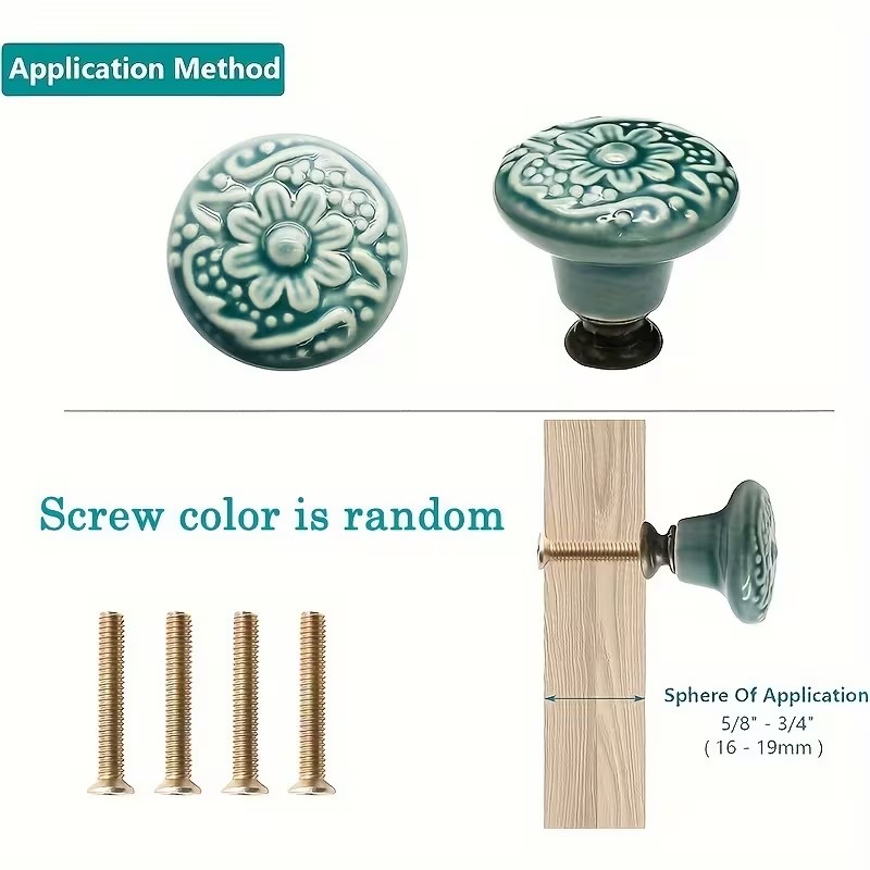 12pcs Ceramic Cabinet Knobs, F - Furniture Hardware Legs review and price