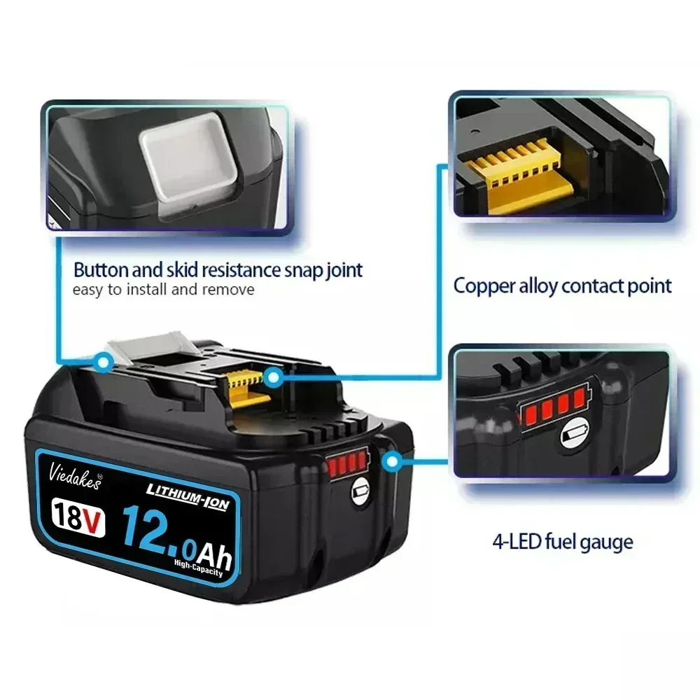 For Makita 18V Battery 12.0Ah  - Makita Drill Ddf484 review and price