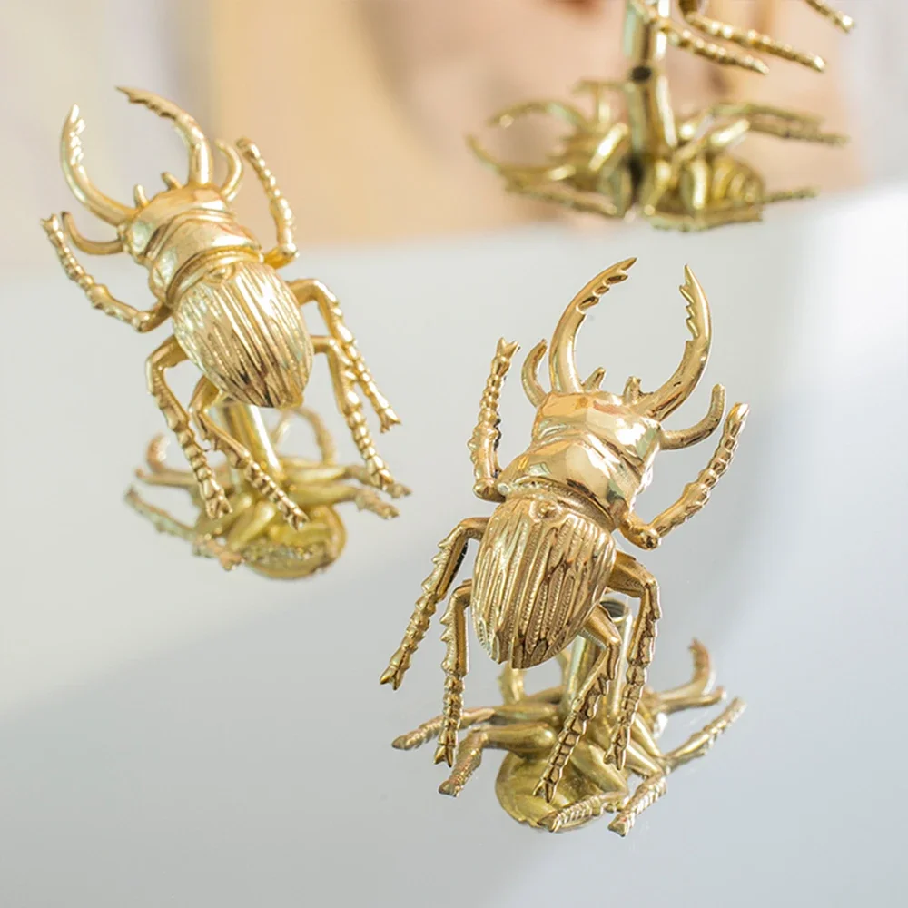 Brass Beetle Drawer Pulls Inse - Unique Furniture Hardware Pulls review and price