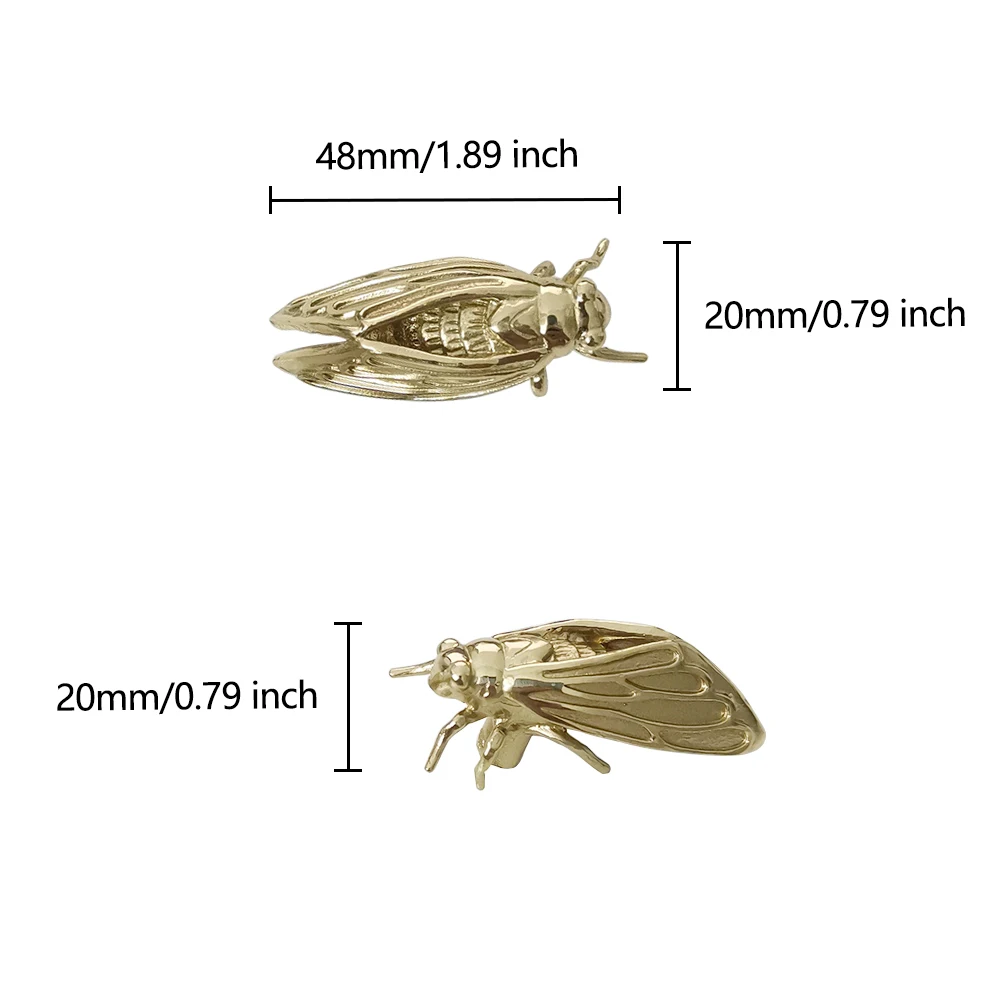 Brass Cicada Cabinet Door Knob - Unique Furniture Hardware Pulls review and price