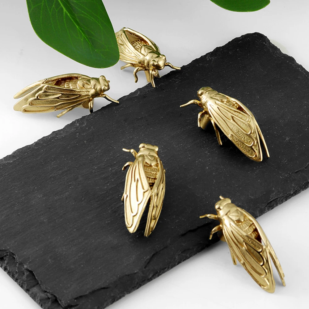 Brass Cicada Cabinet Door Knob - Unique Furniture Hardware Pulls review and price