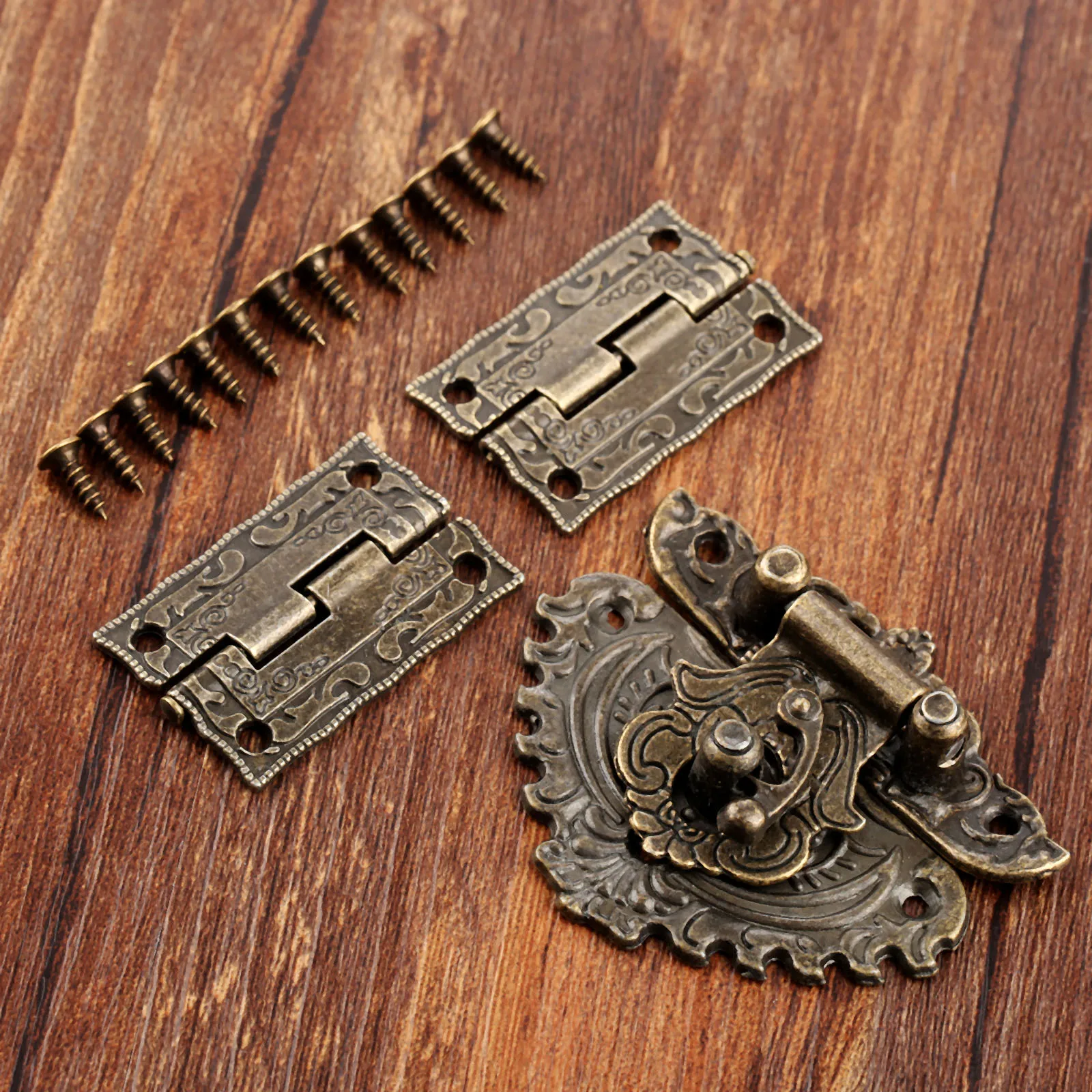 3pcs/set Antique Bronze Padloc - Furniture Hardware Hinges review and price