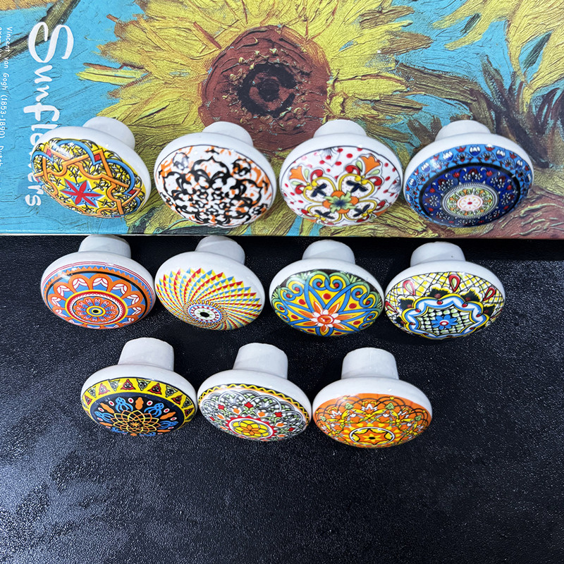 Bohemian Ceramic Single Hole C - Vintage Furniture Hardware Pulls review and price