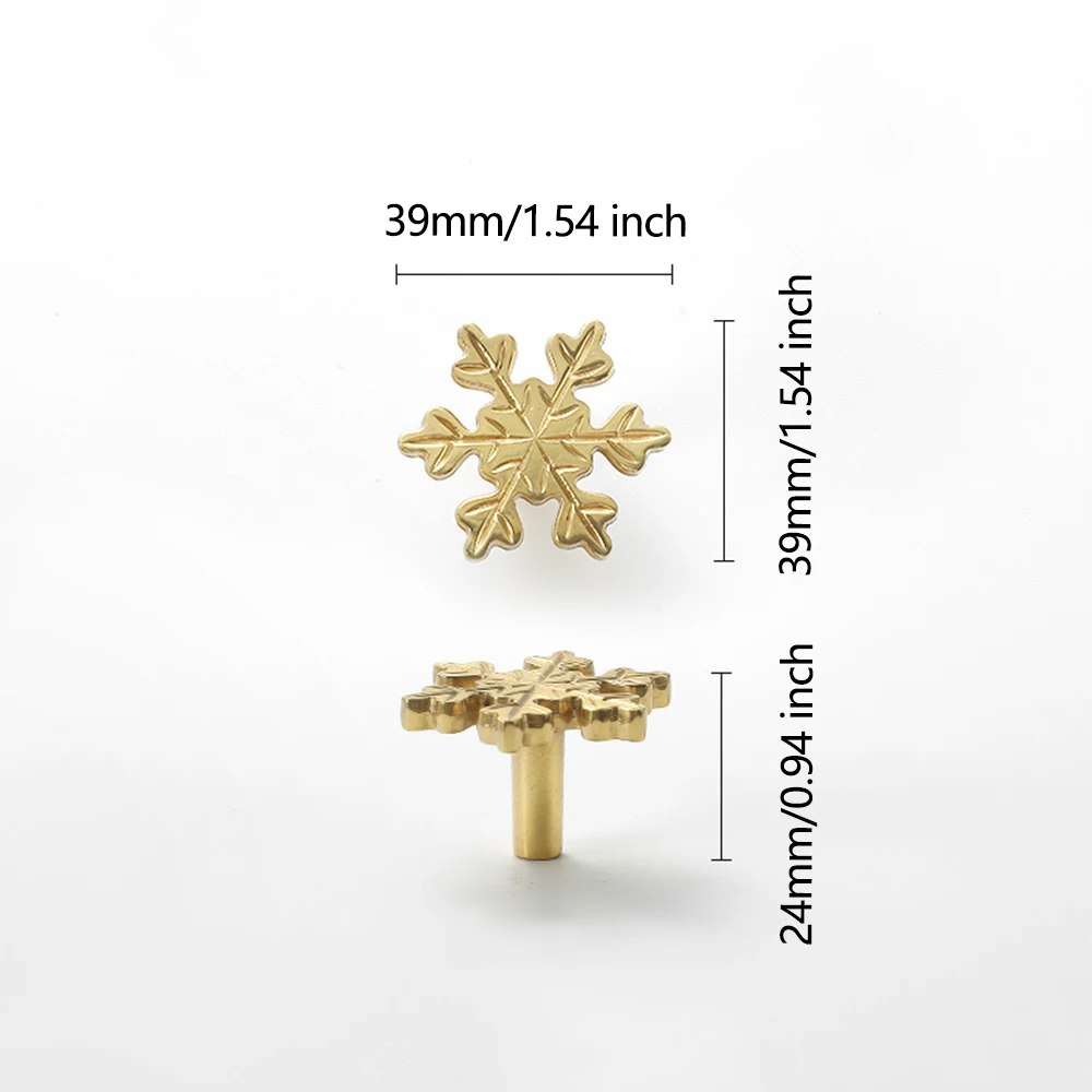 Snowflake Brass Cabinet Door K - Unique Furniture Hardware Pulls review and price