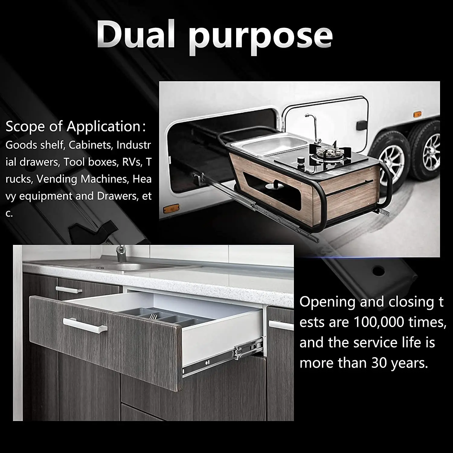 170 Lbs 1 Pair With Lock Heavy - Drawer Slide Pair review and price