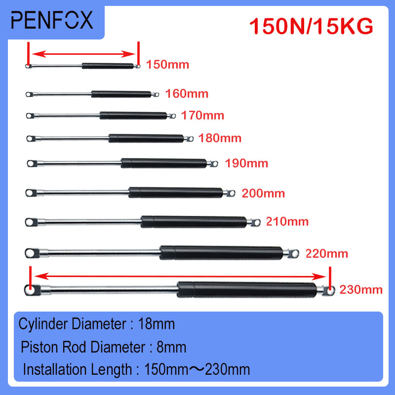 1PC 150-230mm 15kg/150N Car Hy - Furniture Hardware Hinges review and price