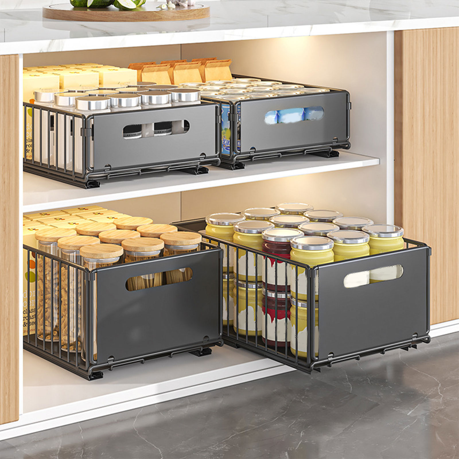 Pull Out Kitchen Storage Rack  - Drawer Slide Pair review and price