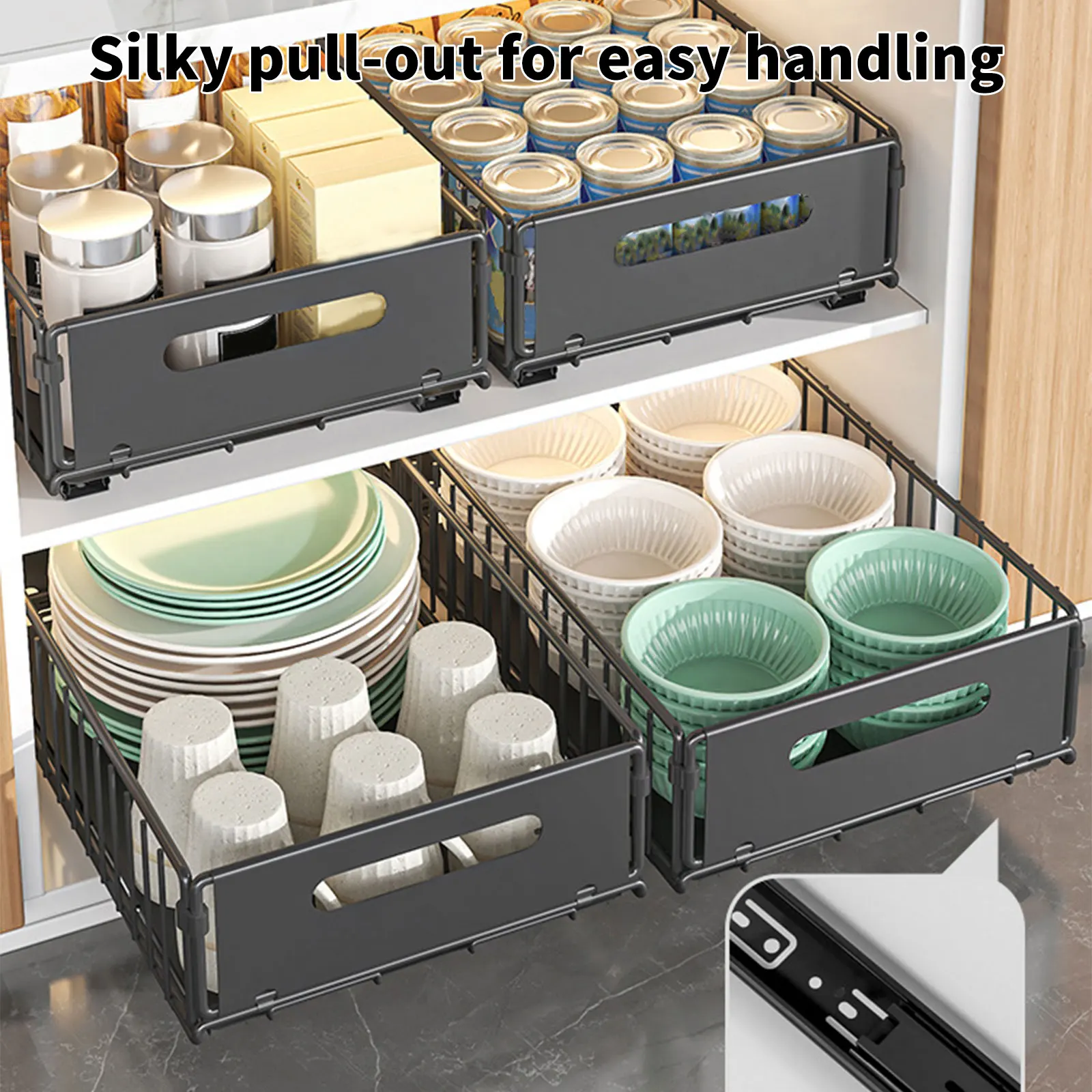 Pull Out Kitchen Storage Rack  - Drawer Slide Pair review and price