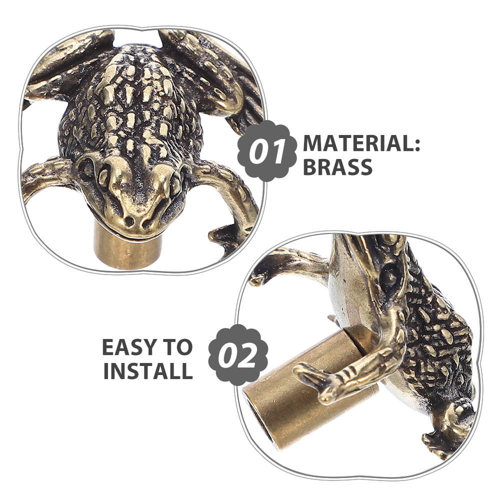 2Pcs Brass Toad Door Handles V - Unique Furniture Hardware Pulls review and price