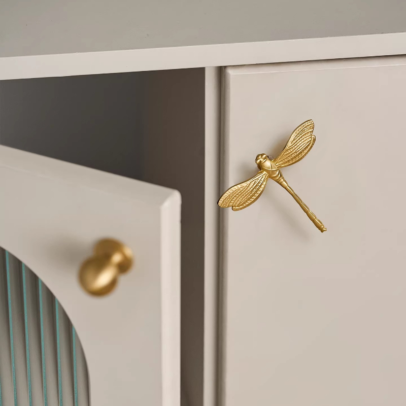 French Dragonfly Brass Cabinet - Unique Furniture Hardware Pulls review and price